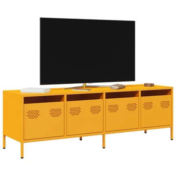 Mustársárga hidegen hengerelt acél TV-szekrény 135x39x43,5 cm