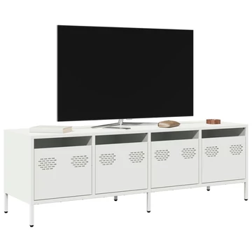 Fehér hidegen hengerelt acél TV-szekrény 135 x 39 x 43,5 cm