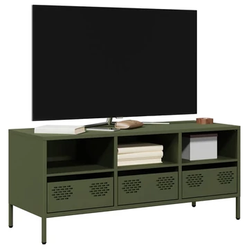 Olívazöld hidegen hengerelt acél TV-szekrény 101,5x39x43,5 cm