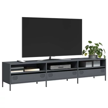 Antracitszürke hidegen hengerelt acél TV-szekrény 202x39x43,5cm
