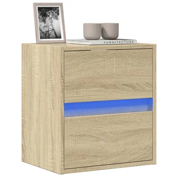Sonoma tölgy színű fali TV-szekrény LED-ekkel 41x31x45 cm