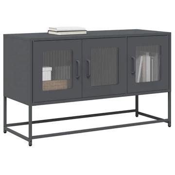 Antracit hidegen hengerelt acél TV-szekrény 100,5x39x60,5 cm