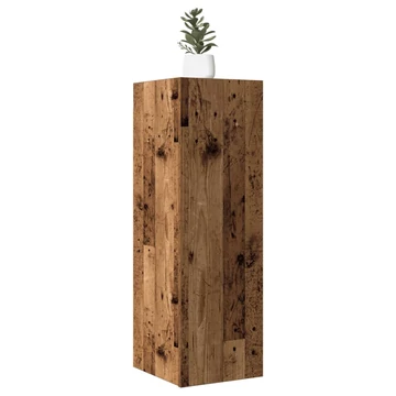 2 db antik fa színű szerelt fa TV-szekrény 30,5 x 30 x 90 cm