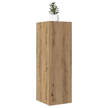 Kézműves tölgy színű szerelt fa TV-szekrény 30,5 x 30 x 90 cm