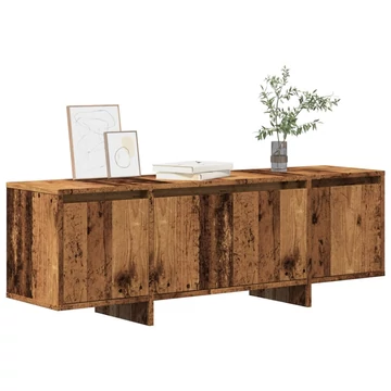 Antik fa színű szerelt fa TV-szekrény 120 x 30 x 40,5 cm