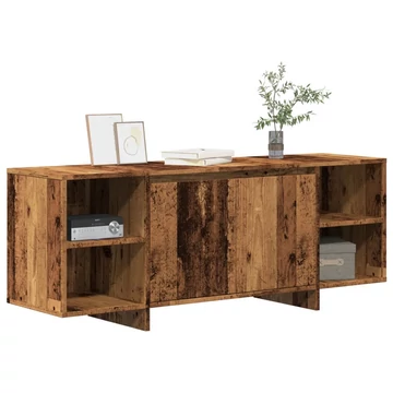 Antik fa színű szerelt fa TV-szekrény 130 x 35 x 50 cm