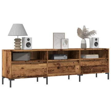 Antik fa színű szerelt fa TV-szekrény 150 x 30 x 44,5 cm
