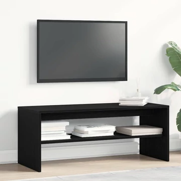 Fekete tölgy szerelt fa TV-szekrény 100 x 40 x 40 cm