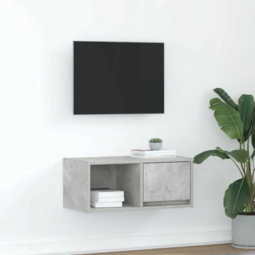 Betonszürke szerelt fa TV-szekrény 60x31x25,5 cm