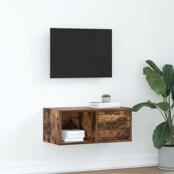 Füstös tölgy színű szerelt fa TV-szekrény 60x31x25,5 cm