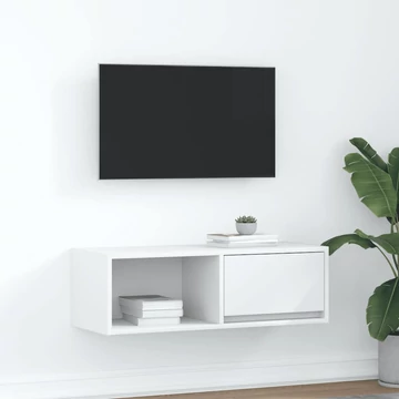 Fehér szerelt fa TV-szekrény 80x31x25,5 cm