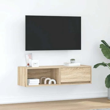 Sonoma tölgy színű szerelt fa TV-szekrény 100x31x25,5cm