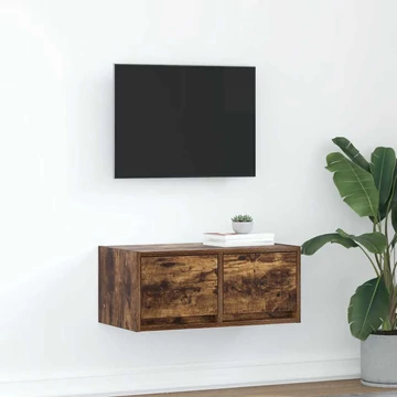 Füstös tölgy színű szerelt fa TV-szekrény 60x31x25,5 cm