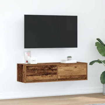 TV Szekrény Régi Fa 100x31x25,5 cm Műanyag Fa