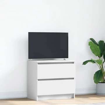 Fehér szerelt fa TV-szekrény 60x35x54 cm