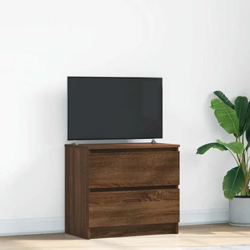 Barna tölgy színű szerelt fa TV-szekrény 60x35x54 cm