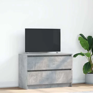 Betonszürke szerelt fa TV-szekrény 80x35x54 cm