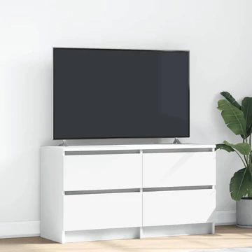Fehér szerelt fa TV-szekrény 100x35x54 cm