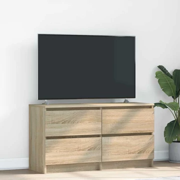 Sonoma tölgy színű szerelt fa TV-szekrény 100x35x54 cm