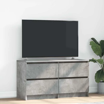Betonszürke szerelt fa TV-szekrény 100x35x54 cm