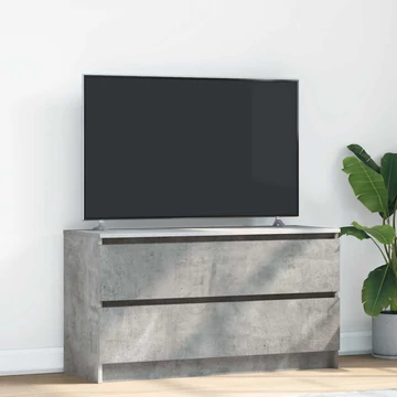 Betonszürke szerelt fa TV-szekrény 100x35x54 cm