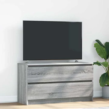 Szürke sonoma színű szerelt fa TV-szekrény 100x35x54 cm