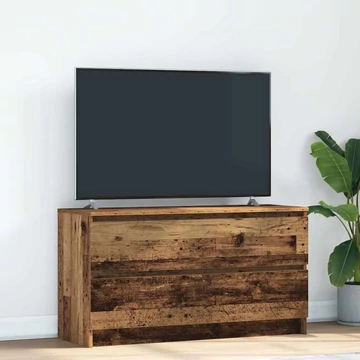 Antik fa színű szerelt fa TV-szekrény 100x35x54 cm
