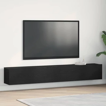 TV szekrénykék 2 db Fekete tölgy 100x30x30 cm Műanyag