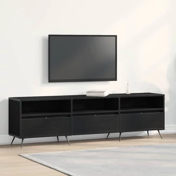 TV Szekrény Fekete 150x30x44,5 cm Műanyag