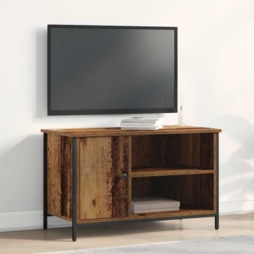 TV Szekrény Régi Fa 80x40x50 cm Mérnöki Fa és Acél