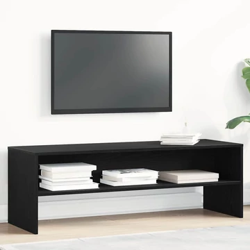 Fekete tölgy színű szerelt fa TV-szekrény 120 x 40 x 40 cm