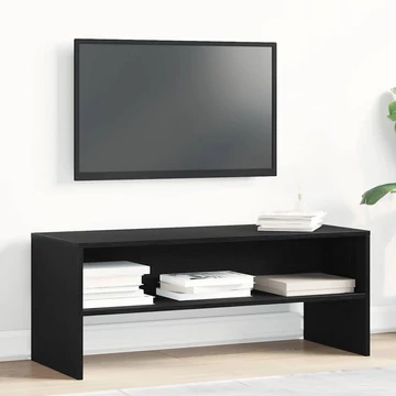 Fekete tölgy szerelt fa TV-szekrény 100 x 40 x 40 cm