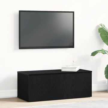 TV szekrény Fekete Tölgy 80x34x30 cm Mérnöki Fa