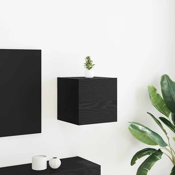Fali TV Szekrény Fekete Tölgy 30,5x30x30 cm