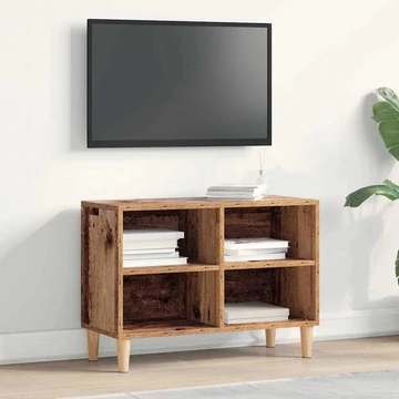 TV szekrény fa lábbal régi fa 69.5x30x50 cm