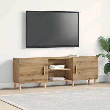 TV Állvány Sötét tölgy színben - 150x30x50 cm - Mérnöki fából készült