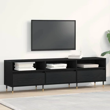 TV Szekrény Fekete Tölgy 150x30x44,5 cm Mérnöki Fa