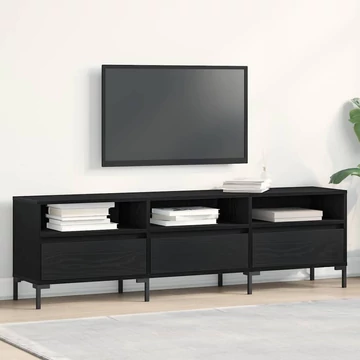 TV Szekrény Fekete Tölgy 150x30x44,5 cm Műgyanta