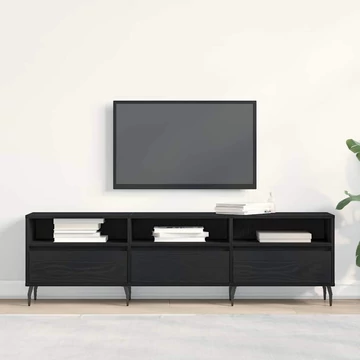 TV Szekrény Fekete Tölgy 150x30x44,5 cm Mérnöki Fa