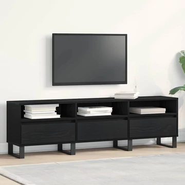 TV Szekrény Fekete Tölgy 150x30x44,5 cm Műanyag