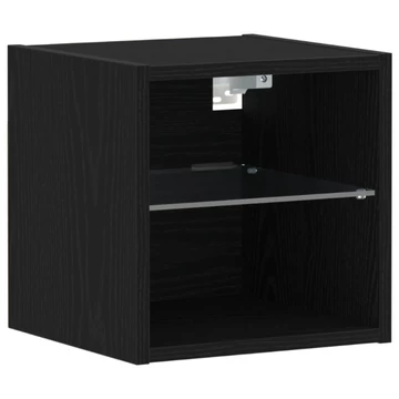 LED TV Szekrény Fekete Tölgy 30x28,5x30 cm Mérnöki Fa
