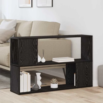 Fekete Tölgy Könyvespolc 100x24x63 cm Műgyanta