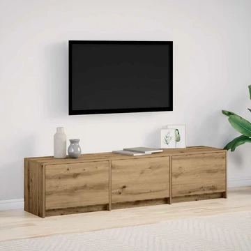 TV Szekrény LED világítással Artisan Tölgy 165x34x40 cm Szerelt Fa