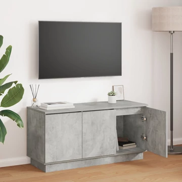 TV állvány Beton Szürke 100x38x49 cm Mérnöki fa
