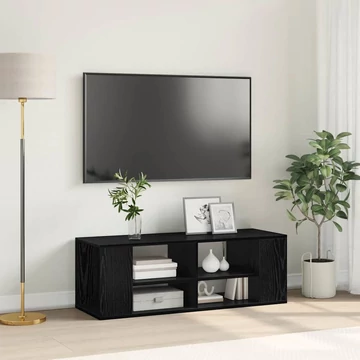 TV szekrény polcokkal Musta tammi 102 x 35 x 35 cm Faanyag