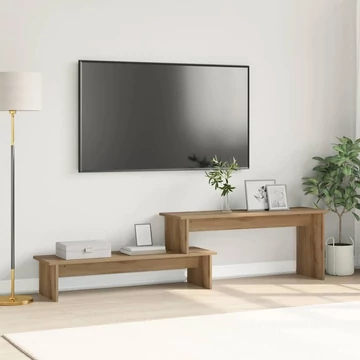 TV szekrény polcokkal tárolóval kézműves tölgy 180 x 30 x 43 cm Faanyag