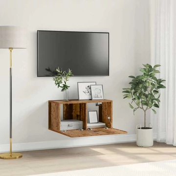 TV Szekrény Régi Fa Forgácslap Közepes TV Szekrény Tenyér alakú