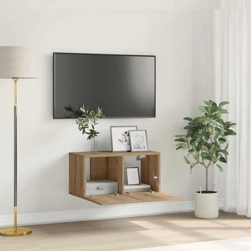 TV Szekrény Szett Artisan tölgy Szerelt fa TV Szekrény