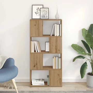 TV állvány Kézműves tölgy Műgyanta fa 60 cm x 24 cm x 124 cm