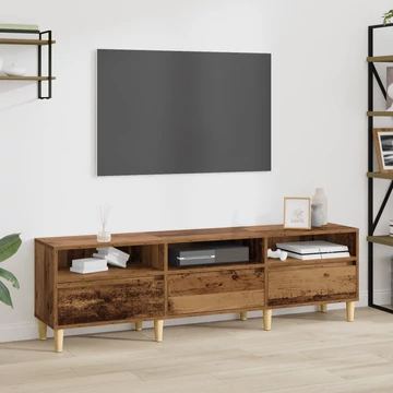 TV szekrény fiókkal Öreg fa 150 x 30 x 44.5 cm Faanyag